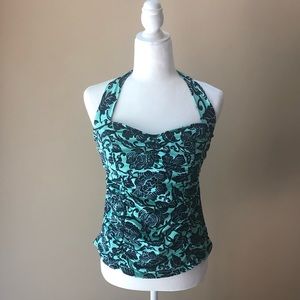 Lands End Women’s Tankini Swimsuit Top Size 8